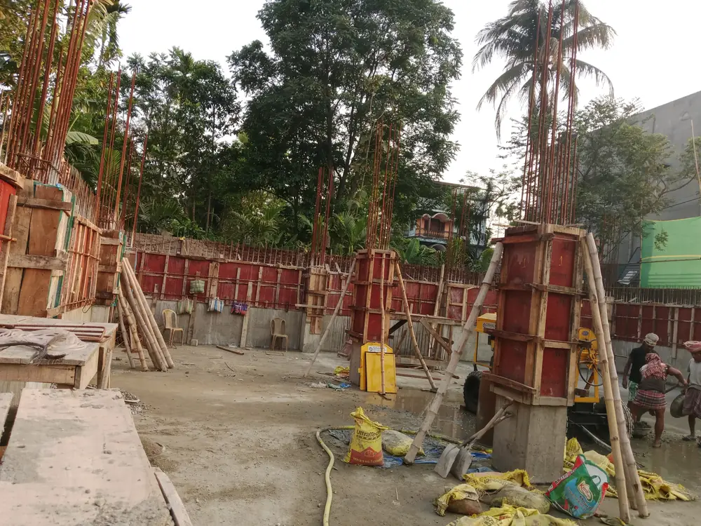Building frame under construction